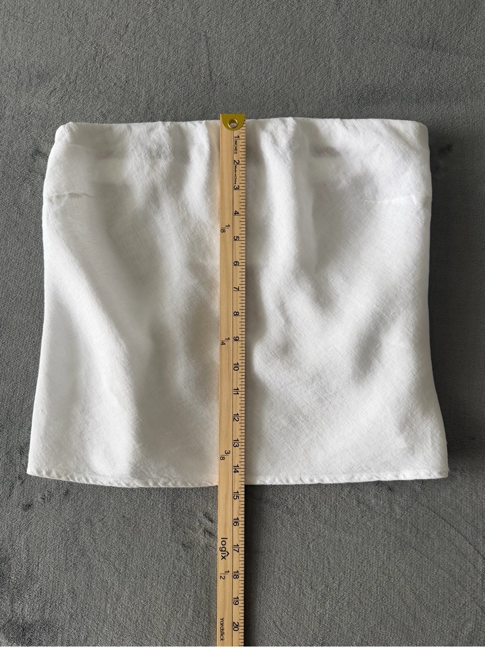 Quince White Linen Strapless Tube Top Smocked Back Minimalist M - Picture 7 of 10